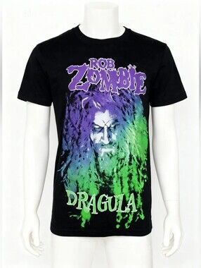 Rob Zombie Dragula Hellbilly T-Shirt Black Neon Green Purple Size XS 2023 Merch